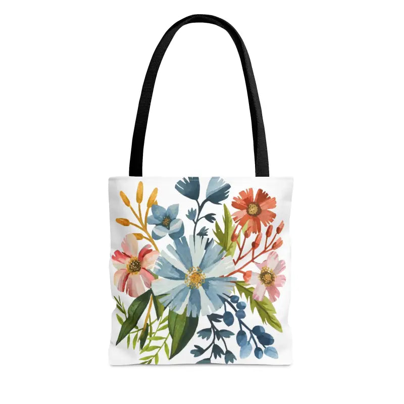 Blossom in Style with our Pastel Flowers Aop Tote Bag - Bags