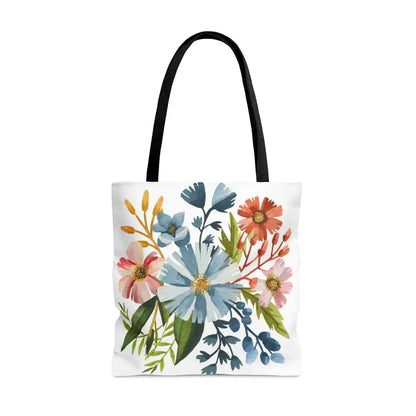 Blossom in Style with our Pastel Flowers Aop Tote Bag - Bags