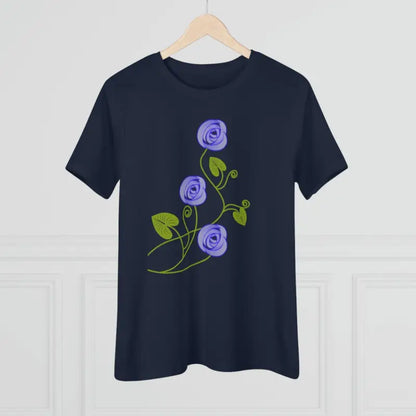 Blossom in Blue Flowers Women’s Premium Tee - T-shirt