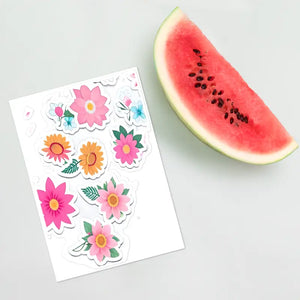 Vibrant Flowers Sticker - Trendy Women’s Fashion Pop - Dipaliz - Decorative Stickers