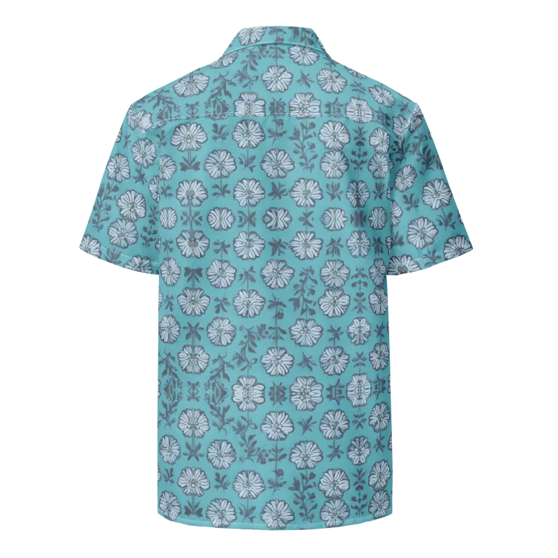 Floral Unisex Button Shirt for Effortless Summer Style - Shirts