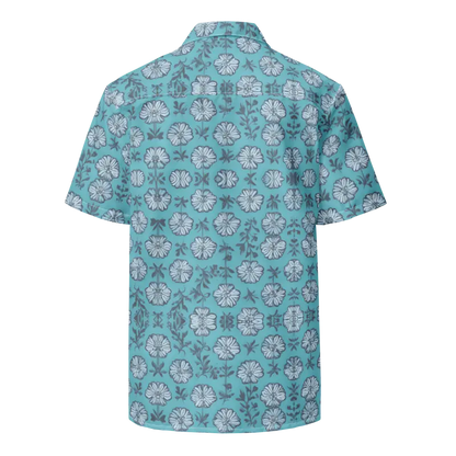 Floral Unisex Button Shirt for Effortless Summer Style - Shirts