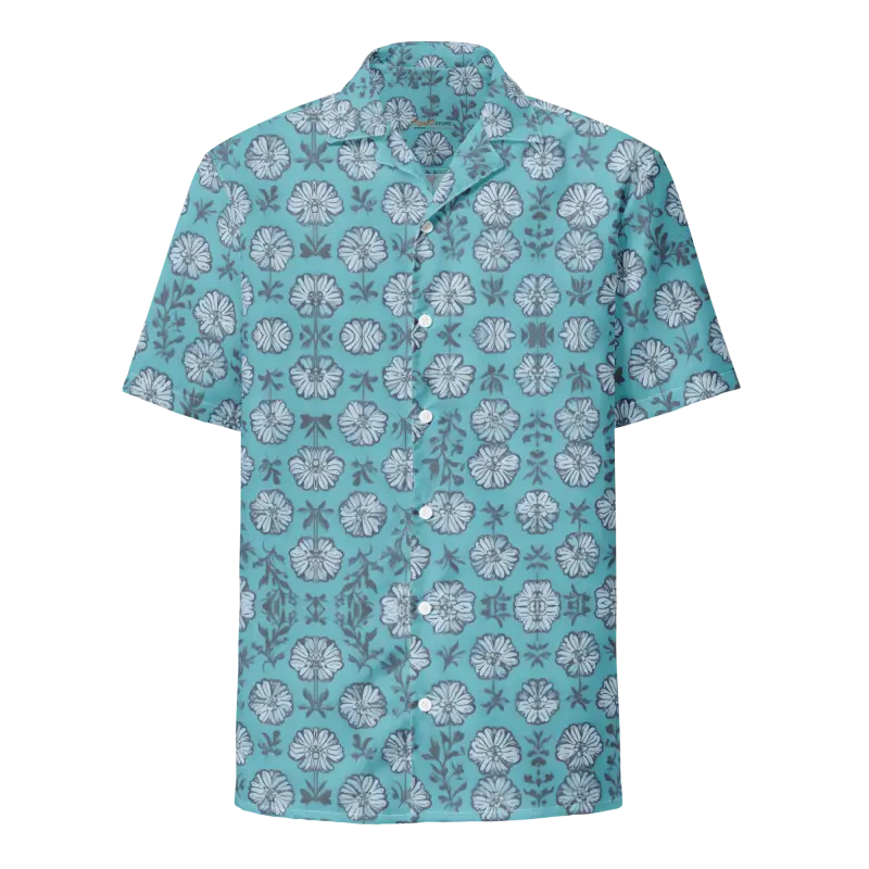 Floral Unisex Button Shirt for Effortless Summer Style - Shirts