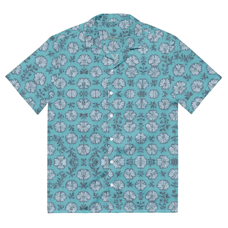 Floral Unisex Button Shirt for Effortless Summer Style - Shirts