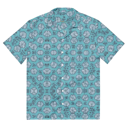 Floral Unisex Button Shirt for Effortless Summer Style - Shirts