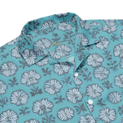 Floral Unisex Button Shirt for Effortless Summer Style - Shirts