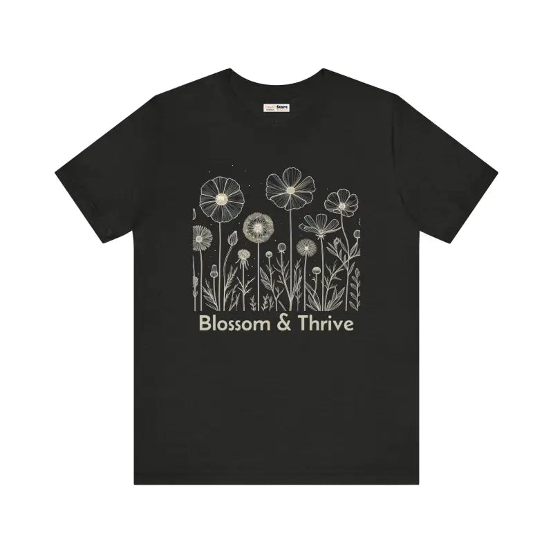 Blossom & Thrive Unisex Jersey Tee - Style Meets Comfort - Black Heather / s T-shirt