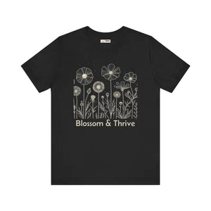 Blossom & Thrive Unisex Jersey Tee - Premium Comfort Style - Dipaliz - Solid Black Blend / s - T-shirts