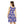 Skater Dress White Flower Pattern Blue Vibrant Style - Dipaliz - Dresses