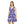 Skater Dress White Flower Pattern Blue Vibrant Style - Dipaliz - s - Dresses