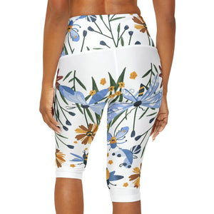 Vibrant Bee Yoga Capri Leggings - Soft Eco-friendly - Dipaliz