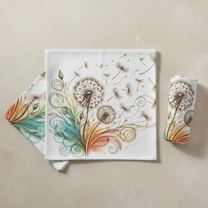 Blowing Dandelions Napkins – Polyester Set of 4 - Dipaliz - Cloth