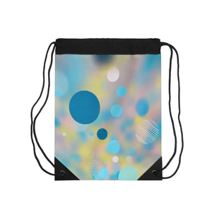 Blue Abstract Pattern Drawstring Bag Lightweight Durable - Dipaliz - one Size - Backpacks