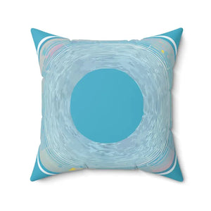 Blue Abstract Pattern Polyester Square Pillow - Chic Comfort - Dipaliz - 20’’ × - Throw Pillows