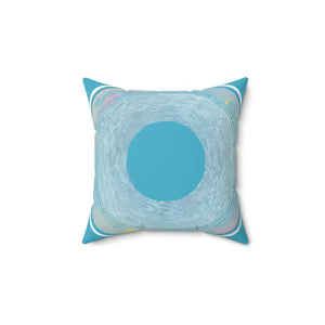 Blue Abstract Pattern Polyester Square Pillow - Chic Comfort - Dipaliz - Throw Pillows