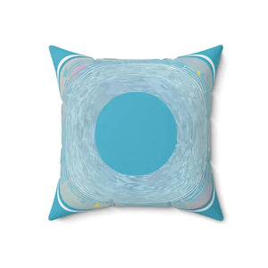 Blue Abstract Pattern Polyester Square Pillow - Chic Comfort - Dipaliz - 18’’ × - Throw Pillows