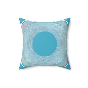 Blue Abstract Pattern Polyester Square Pillow - Chic Comfort - Dipaliz - Throw Pillows