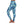 Blue Botanical High-waist Yoga Leggings, Floral Leaf All-over Print - All Over Prints