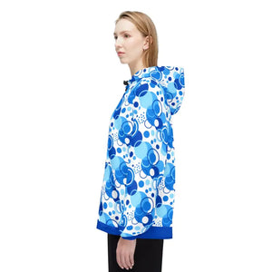 Blue Bubble Print Windbreaker - Lightweight Adventure Layer - Dipaliz - Outerwear