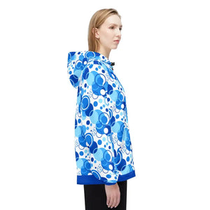 Blue Bubble Print Windbreaker - Lightweight Adventure Layer - Dipaliz - Outerwear