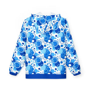 Blue Bubble Print Windbreaker - Lightweight Adventure Layer - Dipaliz - Outerwear
