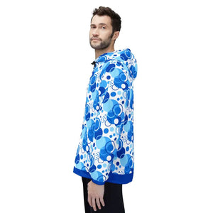 Blue Bubble Print Windbreaker - Lightweight Adventure Layer - Dipaliz - Outerwear