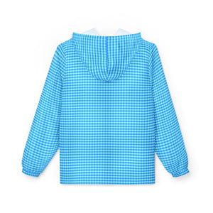 Bold Blue Checks Windbreaker - Unisex Style Perfection - Dipaliz - Windbreakers
