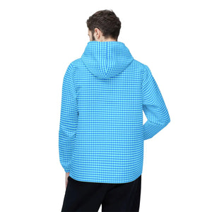 Bold Blue Checks Windbreaker - Unisex Style Perfection - Dipaliz - Windbreakers