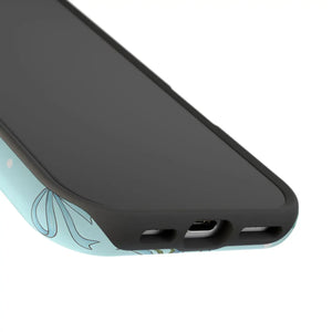 Blue Cherry Pattern Phone Case, Magnetic Impact-resistant - Mobile Cases