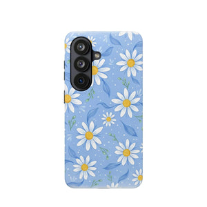 Blue Daisy Floral Magnetic Phone Case, Impact-resistant Protective Cover - Mobile Cases