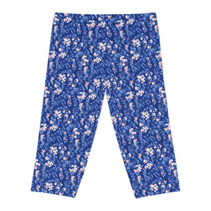 Floral Capri Leggings - Spring Garden Print Comfort - Dipaliz - s