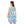 Women’s Skater Dress - Blue Floral Hydrangea Print - Dipaliz - Dresses