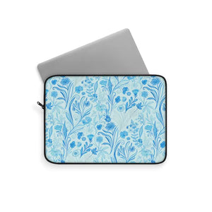 Laptop Sleeve - Floral - Blue Watercolor Botanical - Dipaliz 12’’