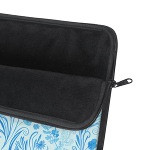 Artistic Floral Laptop Sleeve Blue Watercolor Botanicals - Dipaliz - Bags