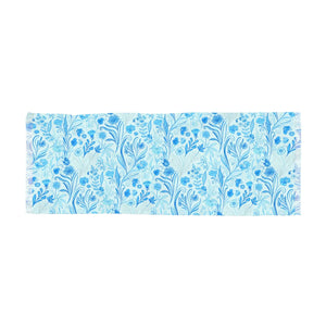 Blue Floral Lightweight Scarf, Soft Spring Print Accessory - Scarves & Shawls