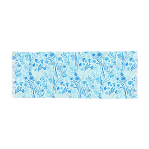 Accessories - Blue Floral Lightweight Scarf - Soft Spring Print - Dipaliz 27’’ × 71’’
