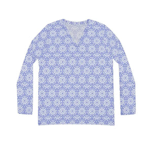 Floral Pattern Long Sleeve Top - Trendy Women’s Fashion - Dipaliz - Clothing Tops