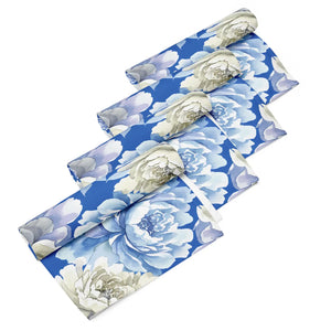 Blue Floral Cloth Napkin Set - Soft Dining Elegance - Dipaliz - Napkins