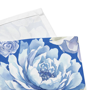 Blue Floral Cloth Napkin Set - Soft Dining Elegance - Dipaliz - Napkins