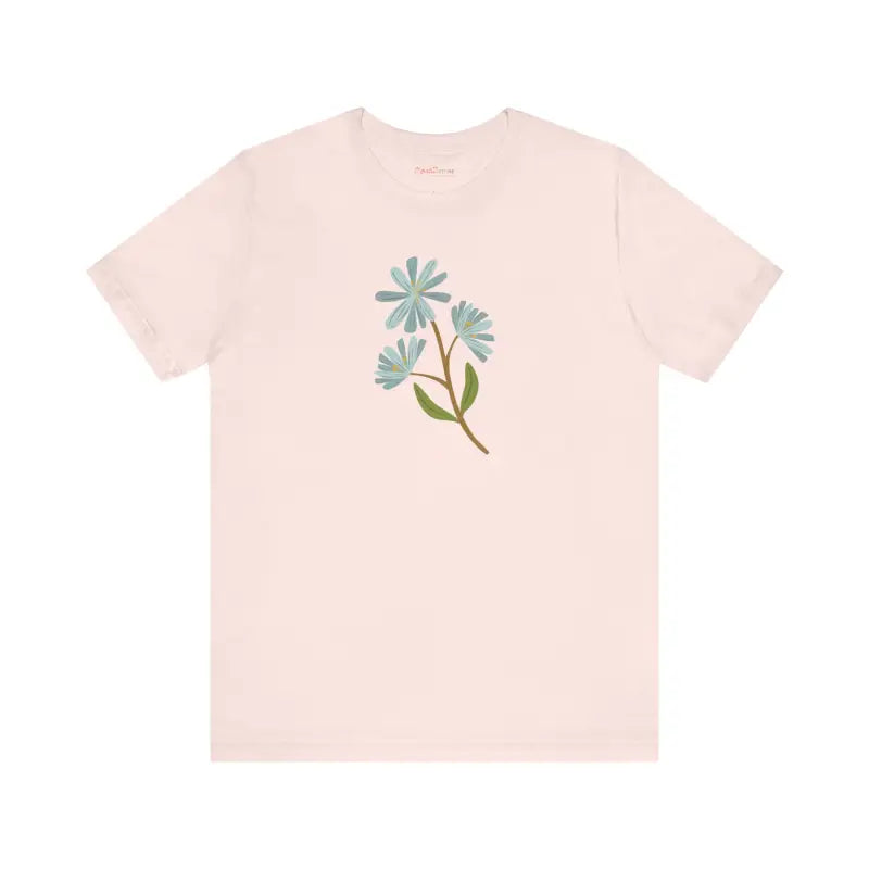 Blue Flower Jersey Short Sleeve Tee - Blossom in Style! - T-shirt