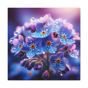 Blue Forget-me-not Canvas Gallery Wraps - Cotton - Dipaliz - Prints