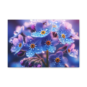 Blue Forget-me-not Canvas Gallery Wraps - Cotton - Dipaliz - Prints