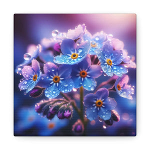 Blue Forget-me-not Canvas Gallery Wraps - Cotton - Dipaliz - Prints