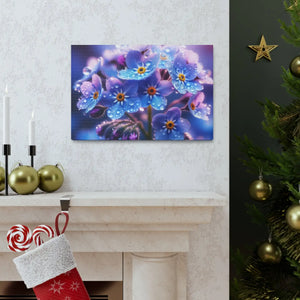 Blue Forget-me-not Canvas Gallery Wraps - Cotton - Dipaliz - Prints