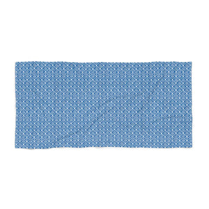 Blue Geometric Beach Towel – Printed Polyester - Dipaliz - Towels