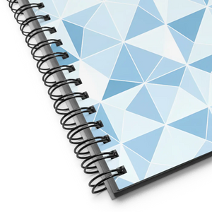 Blue Geometric Pattern Spiral Notebook Daily Motivation Dipaliz - Journals