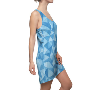 Blue Geometric Racerback – Organic Summer Style - Dipaliz - Dresses - Xs