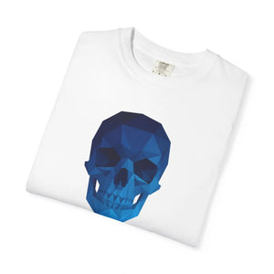 Blue Geometric Skull T-shirt - T-shirts