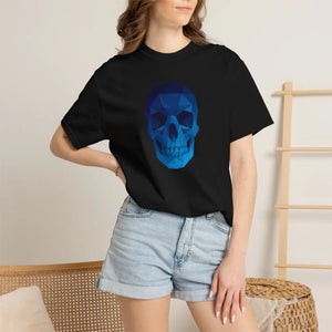 Blue Geometric Skull T-shirt - T-shirts