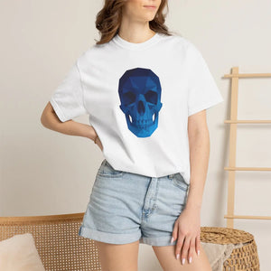 Blue Geometric Skull T-shirt - T-shirts
